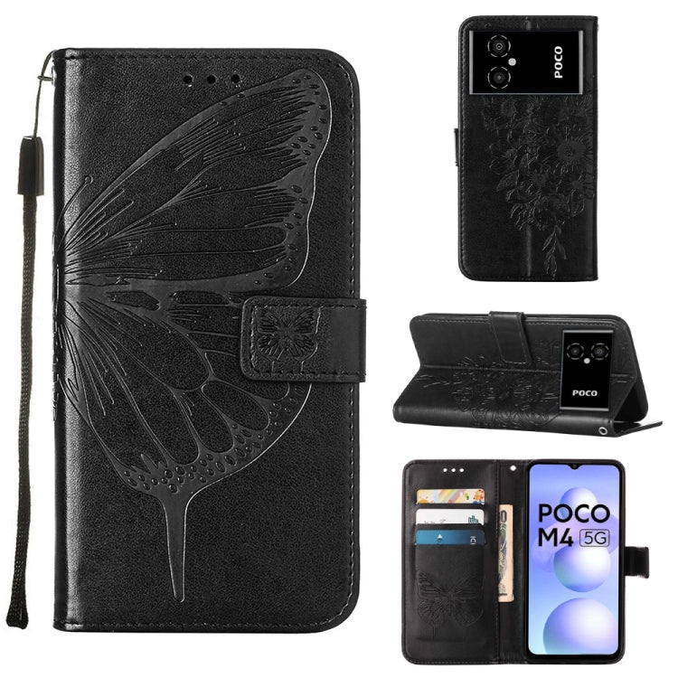 Custodia per telefono in pelle con farfalla goffrata, For Xiaomi 12 Lite, For Xiaomi Redmi Note 11T Pro, For Xiaomi Poco M4 5G