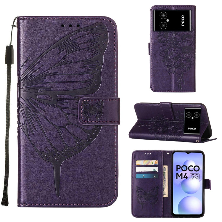 Custodia per telefono in pelle con farfalla goffrata, For Xiaomi 12 Lite, For Xiaomi Redmi Note 11T Pro, For Xiaomi Poco M4 5G