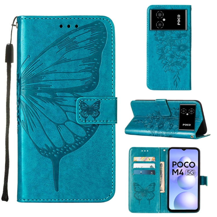 Custodia per telefono in pelle con farfalla goffrata, For Xiaomi 12 Lite, For Xiaomi Redmi Note 11T Pro, For Xiaomi Poco M4 5G