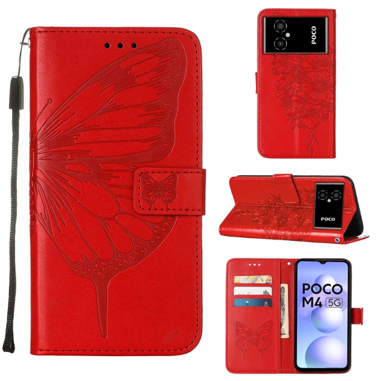 Custodia per telefono in pelle con farfalla goffrata, For Xiaomi 12 Lite, For Xiaomi Redmi Note 11T Pro, For Xiaomi Poco M4 5G