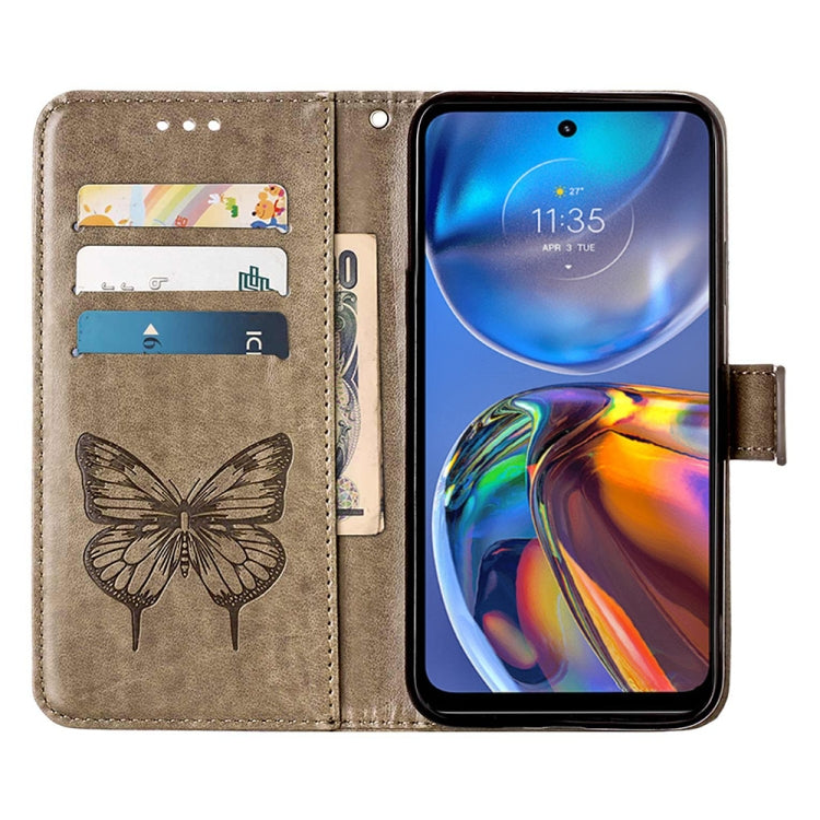 Custodia per telefono in pelle con farfalla goffrata, For Motorola Moto E32