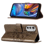 Custodia per telefono in pelle con farfalla goffrata, For Motorola Moto E32
