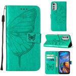 Custodia per telefono in pelle con farfalla goffrata, For Motorola Moto E32