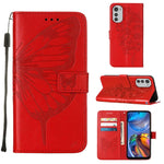 Custodia per telefono in pelle con farfalla goffrata, For Motorola Moto E32