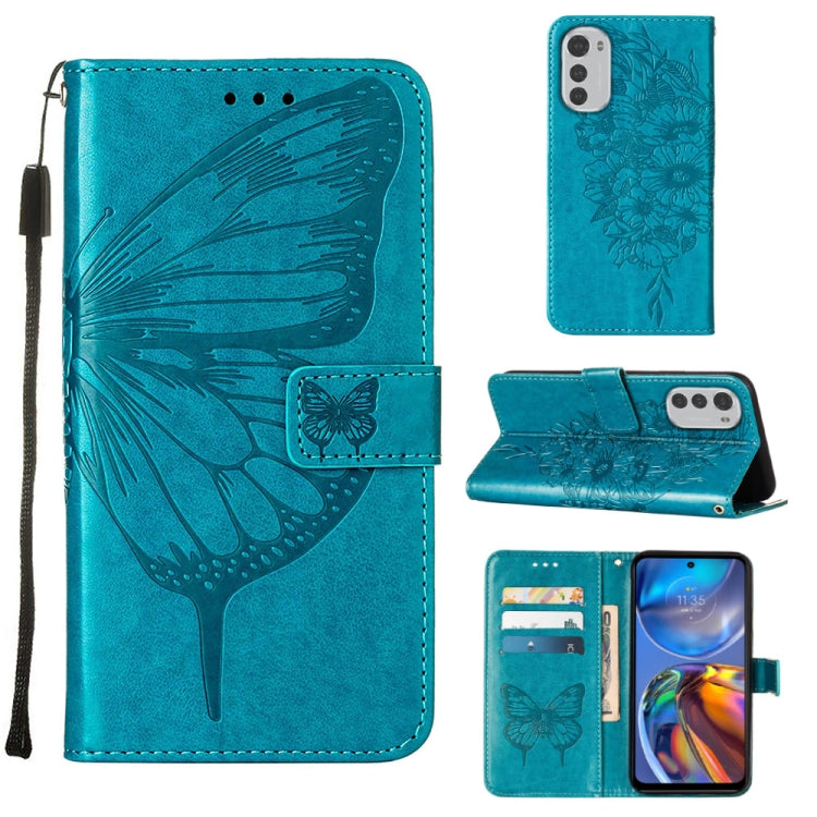 Custodia per telefono in pelle con farfalla goffrata, For Motorola Moto E32