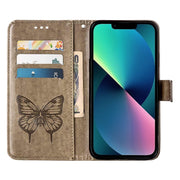 Custodia per telefono in pelle con farfalla goffrata, For iPhone 14, For iPhone 14 Plus, For iPhone 14 Pro