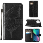 Custodia portafoglio in pelle con farfalla per iPhone 14 Pro