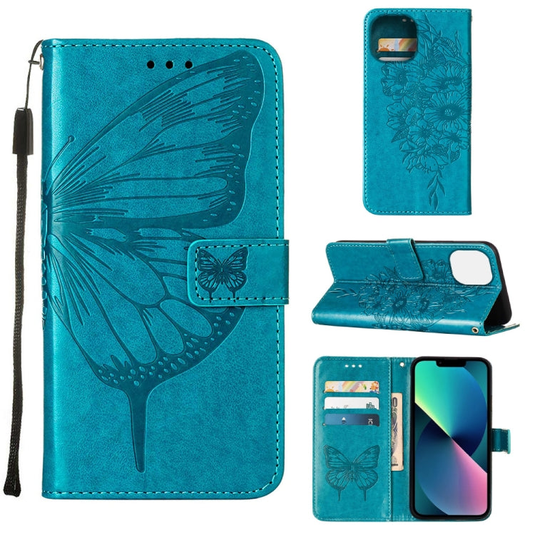 Custodia portafoglio in pelle con farfalla per iPhone 14 Pro