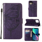 Custodia portafoglio in pelle con farfalla per iPhone 14 Pro