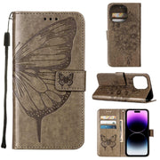 Custodia per telefono in pelle con farfalla goffrata, For iPhone 14 Pro Max