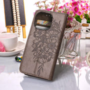 Custodia per telefono in pelle con farfalla goffrata, For iPhone 14 Pro Max