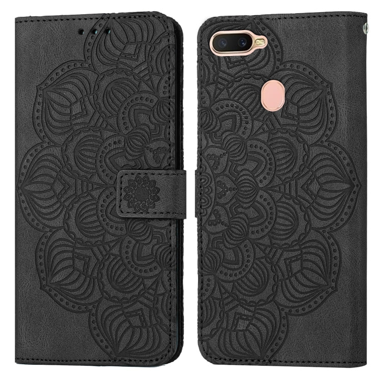 Custodia per cellulare in pelle flip goffrata con mandala, For OPPO A3s / A5 / Realme C1, For OPPO A7 / A5s, For OPPO A9 2020, For OPPO A15