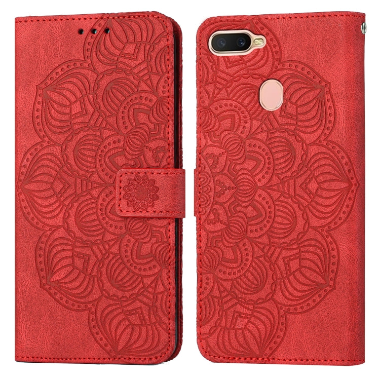 Custodia per cellulare in pelle flip goffrata con mandala, For OPPO A3s / A5 / Realme C1, For OPPO A7 / A5s, For OPPO A9 2020, For OPPO A15