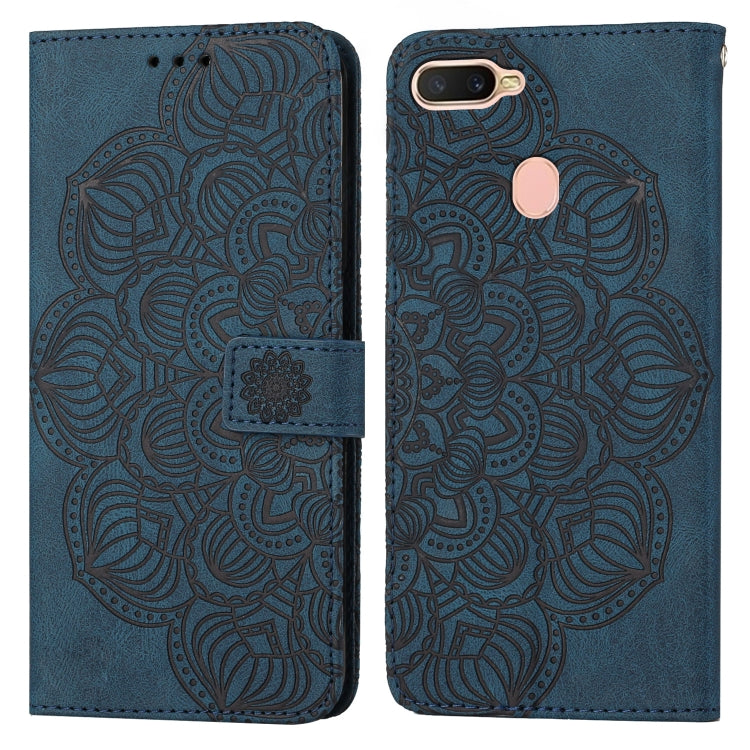 Custodia per cellulare in pelle flip goffrata con mandala, For OPPO A3s / A5 / Realme C1, For OPPO A7 / A5s, For OPPO A9 2020, For OPPO A15