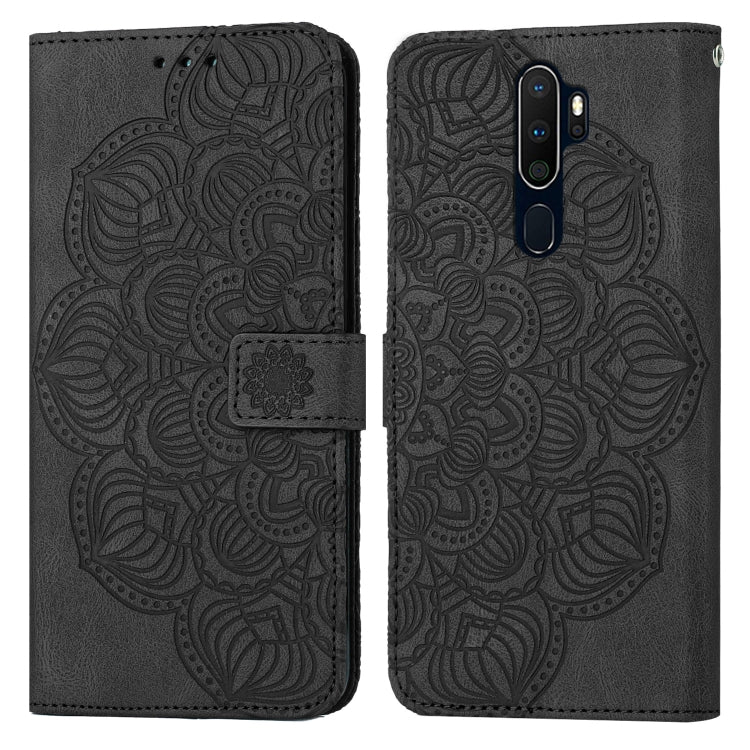 Custodia per cellulare in pelle flip goffrata con mandala, For OPPO A3s / A5 / Realme C1, For OPPO A7 / A5s, For OPPO A9 2020, For OPPO A15