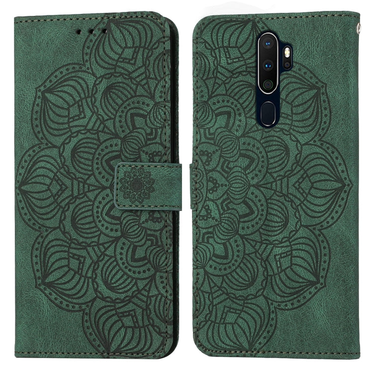 Custodia per cellulare in pelle flip goffrata con mandala, For OPPO A3s / A5 / Realme C1, For OPPO A7 / A5s, For OPPO A9 2020, For OPPO A15