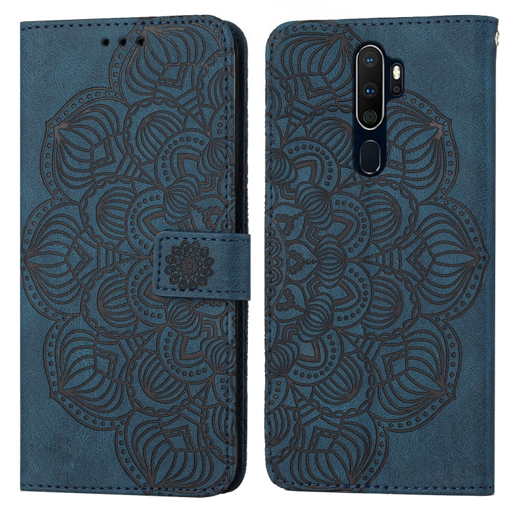 Custodia per cellulare in pelle flip goffrata con mandala, For OPPO A3s / A5 / Realme C1, For OPPO A7 / A5s, For OPPO A9 2020, For OPPO A15