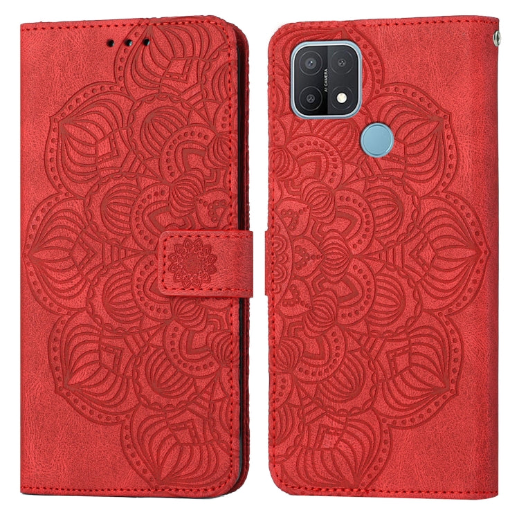 Custodia per cellulare in pelle flip goffrata con mandala, For OPPO A3s / A5 / Realme C1, For OPPO A7 / A5s, For OPPO A9 2020, For OPPO A15
