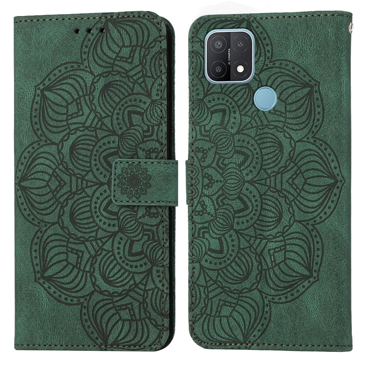 Custodia per cellulare in pelle flip goffrata con mandala, For OPPO A3s / A5 / Realme C1, For OPPO A7 / A5s, For OPPO A9 2020, For OPPO A15