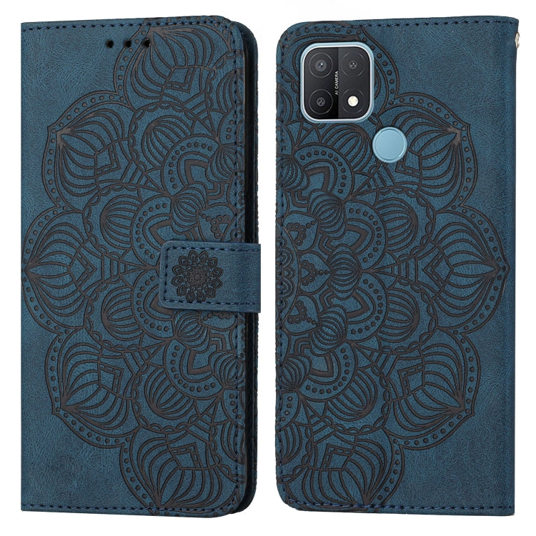 Custodia per cellulare in pelle flip goffrata con mandala, For OPPO A3s / A5 / Realme C1, For OPPO A7 / A5s, For OPPO A9 2020, For OPPO A15
