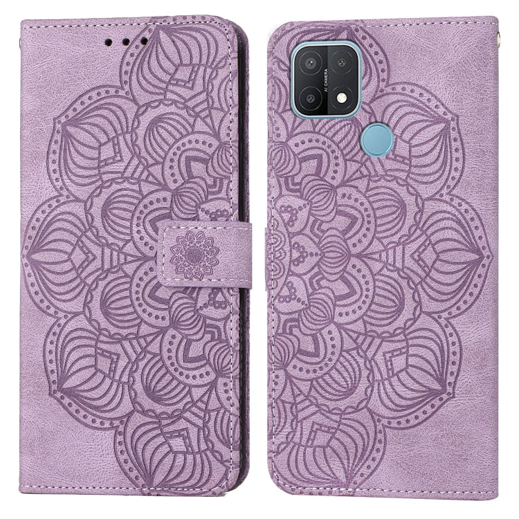 Custodia per cellulare in pelle flip goffrata con mandala, For OPPO A3s / A5 / Realme C1, For OPPO A7 / A5s, For OPPO A9 2020, For OPPO A15