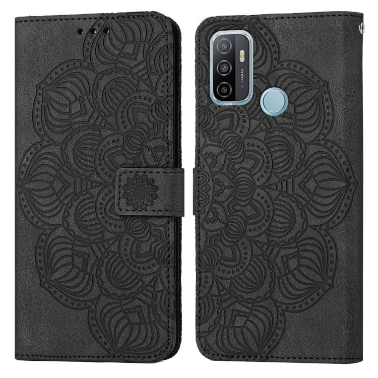 Custodia per cellulare in pelle flip goffrata con mandala, For OPPO A53s, For OPPO A54 4G, For OPPO A92 / A72 / A52, For OPPO A93 5G