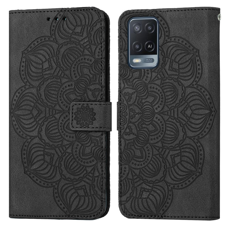 Custodia per cellulare in pelle flip goffrata con mandala, For OPPO A53s, For OPPO A54 4G, For OPPO A92 / A72 / A52, For OPPO A93 5G