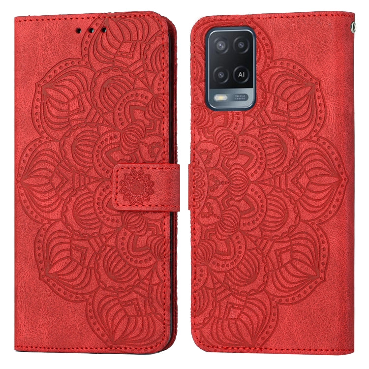 Custodia per cellulare in pelle flip goffrata con mandala, For OPPO A53s, For OPPO A54 4G, For OPPO A92 / A72 / A52, For OPPO A93 5G