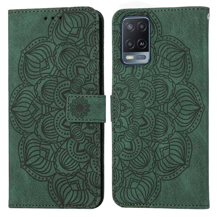 Custodia per cellulare in pelle flip goffrata con mandala, For OPPO A53s, For OPPO A54 4G, For OPPO A92 / A72 / A52, For OPPO A93 5G