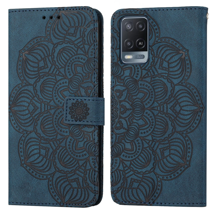 Custodia per cellulare in pelle flip goffrata con mandala, For OPPO A53s, For OPPO A54 4G, For OPPO A92 / A72 / A52, For OPPO A93 5G
