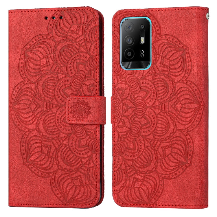 Custodia per cellulare in pelle flip goffrata con mandala, For OPPO A94 5G, For OPPO A96 4G / Realme 9i, For OPPO Realme C11, For OPPO Find X3 / Find X3 Pro