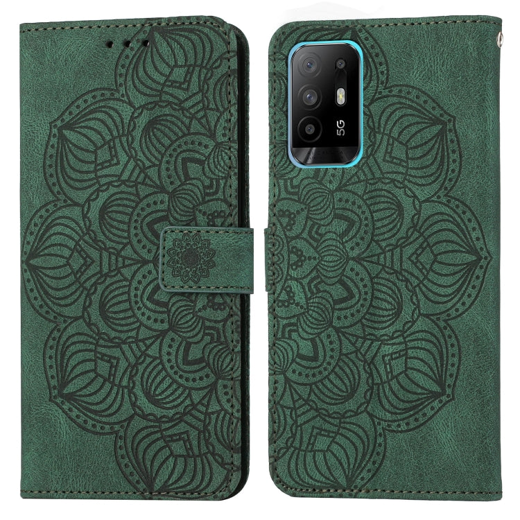 Custodia per cellulare in pelle flip goffrata con mandala, For OPPO A94 5G, For OPPO A96 4G / Realme 9i, For OPPO Realme C11, For OPPO Find X3 / Find X3 Pro