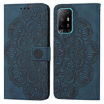 Custodia per cellulare in pelle flip goffrata con mandala, For OPPO A94 5G, For OPPO A96 4G / Realme 9i, For OPPO Realme C11, For OPPO Find X3 / Find X3 Pro