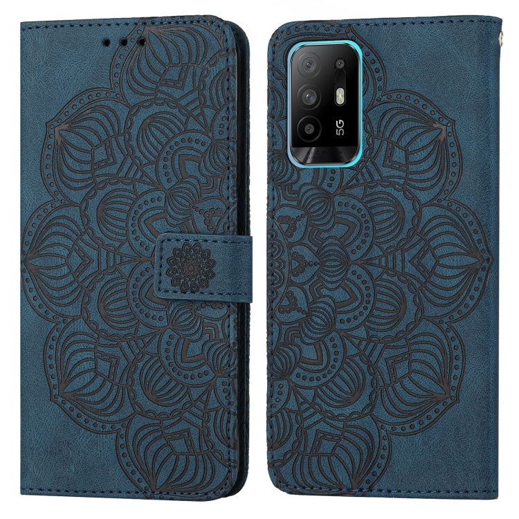Custodia per cellulare in pelle flip goffrata con mandala, For OPPO A94 5G, For OPPO A96 4G / Realme 9i, For OPPO Realme C11, For OPPO Find X3 / Find X3 Pro