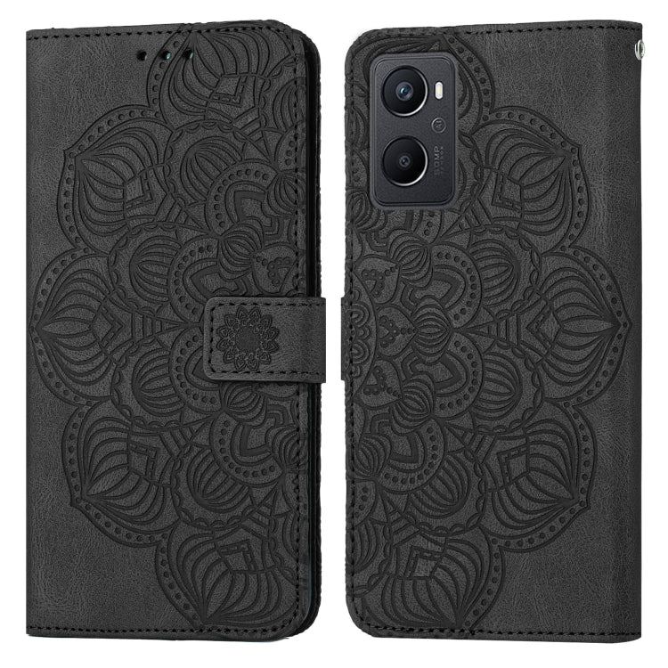 Custodia per cellulare in pelle flip goffrata con mandala, For OPPO A94 5G, For OPPO A96 4G / Realme 9i, For OPPO Realme C11, For OPPO Find X3 / Find X3 Pro