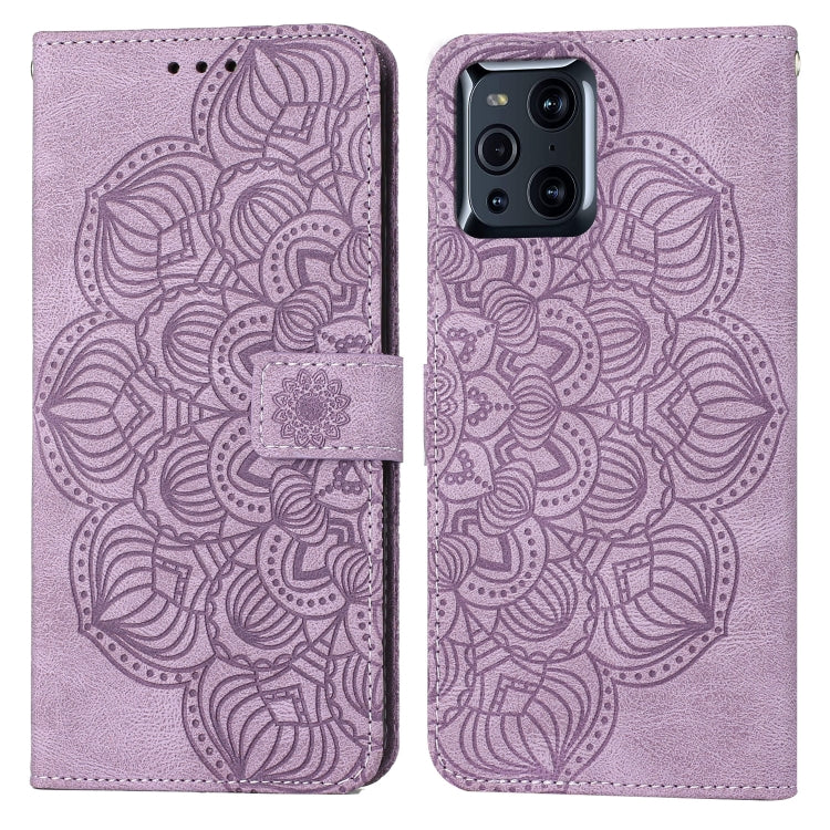 Custodia per cellulare in pelle flip goffrata con mandala, For OPPO A94 5G, For OPPO A96 4G / Realme 9i, For OPPO Realme C11, For OPPO Find X3 / Find X3 Pro