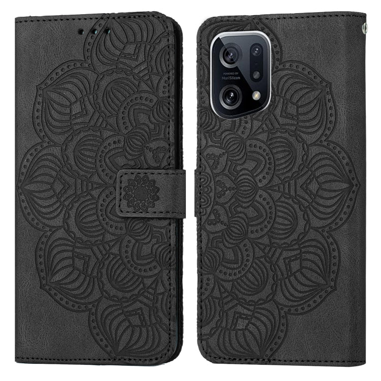 Custodia per cellulare in pelle flip goffrata con mandala, For OPPO Find X5, For OPPO Find X5 Pro, For OPPO Realme 8 4G, For OPPO Realme 9i