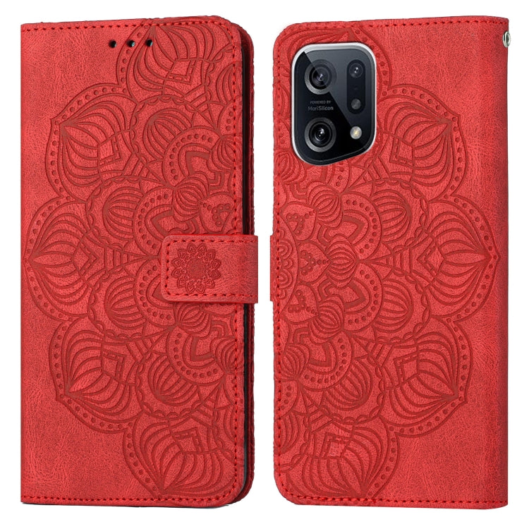 Custodia per cellulare in pelle flip goffrata con mandala, For OPPO Find X5, For OPPO Find X5 Pro, For OPPO Realme 8 4G, For OPPO Realme 9i