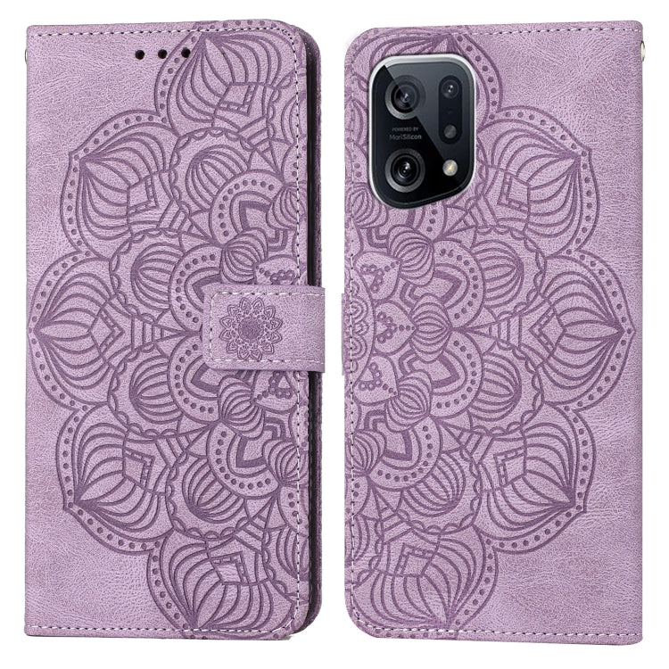 Custodia per cellulare in pelle flip goffrata con mandala, For OPPO Find X5, For OPPO Find X5 Pro, For OPPO Realme 8 4G, For OPPO Realme 9i