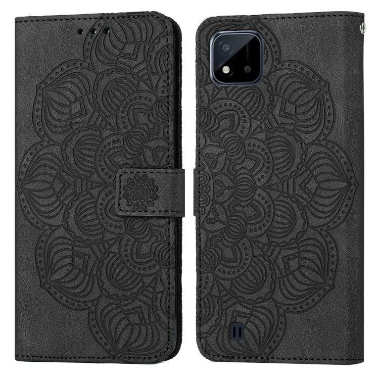 Custodia per cellulare in pelle flip goffrata con mandala, For OPPO Realme C20, For OPPO Realme C21, For OPPO Reno6 5G, For OPPO Reno6 Pro 5G