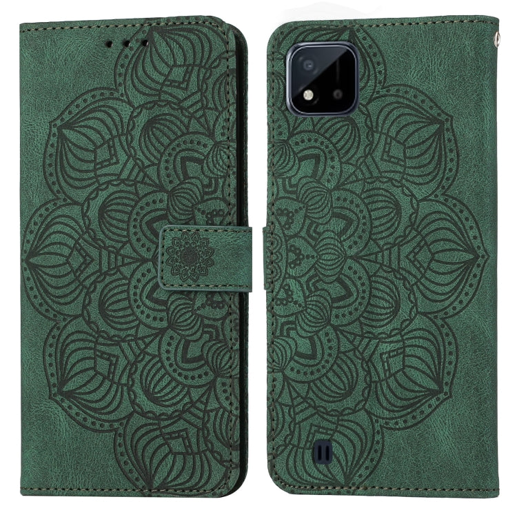 Custodia per cellulare in pelle flip goffrata con mandala, For OPPO Realme C20, For OPPO Realme C21, For OPPO Reno6 5G, For OPPO Reno6 Pro 5G