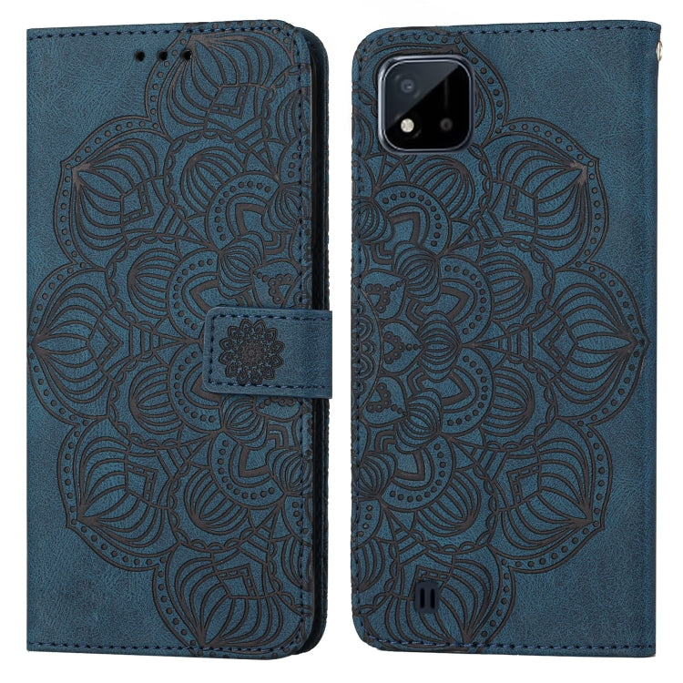 Custodia per cellulare in pelle flip goffrata con mandala, For OPPO Realme C20, For OPPO Realme C21, For OPPO Reno6 5G, For OPPO Reno6 Pro 5G