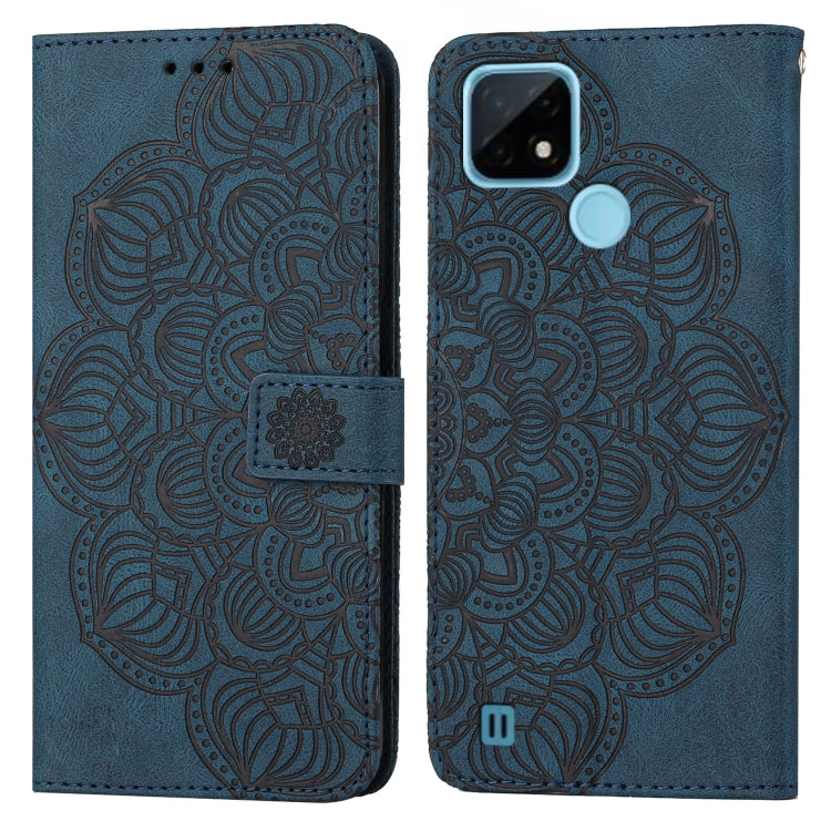Custodia per cellulare in pelle flip goffrata con mandala, For OPPO Realme C20, For OPPO Realme C21, For OPPO Reno6 5G, For OPPO Reno6 Pro 5G
