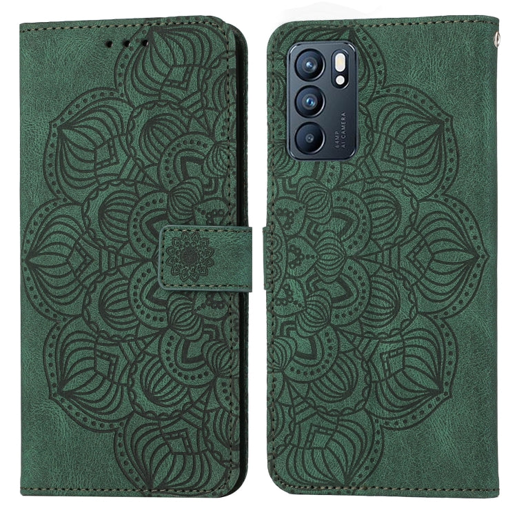 Custodia per cellulare in pelle flip goffrata con mandala, For OPPO Realme C20, For OPPO Realme C21, For OPPO Reno6 5G, For OPPO Reno6 Pro 5G