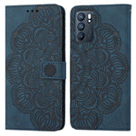 Custodia per cellulare in pelle flip goffrata con mandala, For OPPO Realme C20, For OPPO Realme C21, For OPPO Reno6 5G, For OPPO Reno6 Pro 5G