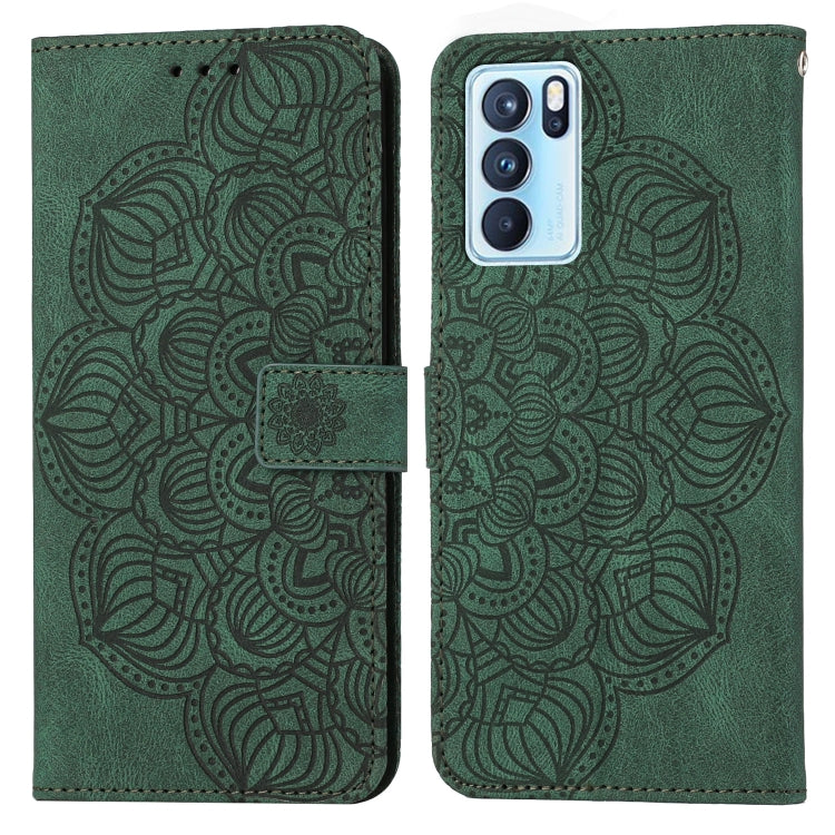 Custodia per cellulare in pelle flip goffrata con mandala, For OPPO Realme C20, For OPPO Realme C21, For OPPO Reno6 5G, For OPPO Reno6 Pro 5G