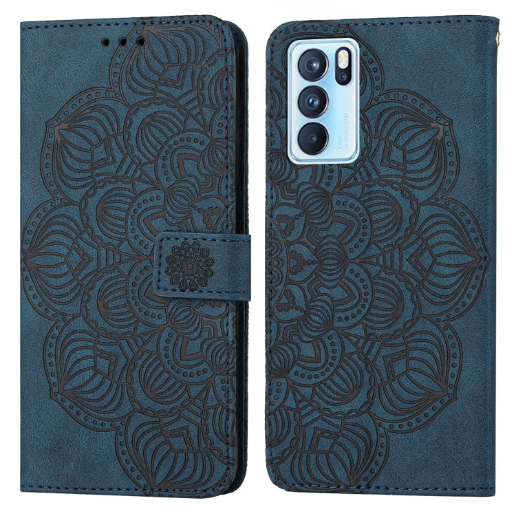 Custodia per cellulare in pelle flip goffrata con mandala, For OPPO Realme C20, For OPPO Realme C21, For OPPO Reno6 5G, For OPPO Reno6 Pro 5G
