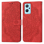 Custodia per cellulare in pelle flip goffrata con mandala, For OPPO Reno7 5G