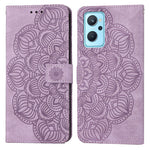 Custodia per cellulare in pelle flip goffrata con mandala, For OPPO Reno7 5G