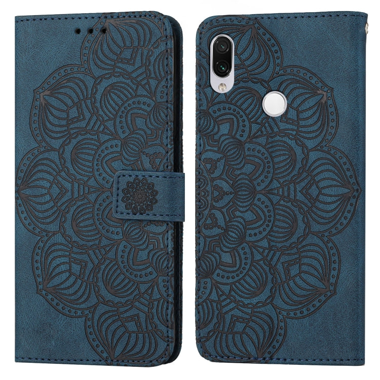 Custodia per cellulare in pelle flip goffrata con mandala, For Xiaomi Redmi Note 7 / Note 7 Pro, For Xiaomi Redmi 9, For Xiaomi Redmi 9A, For Xiaomi Redmi 9C / 10A